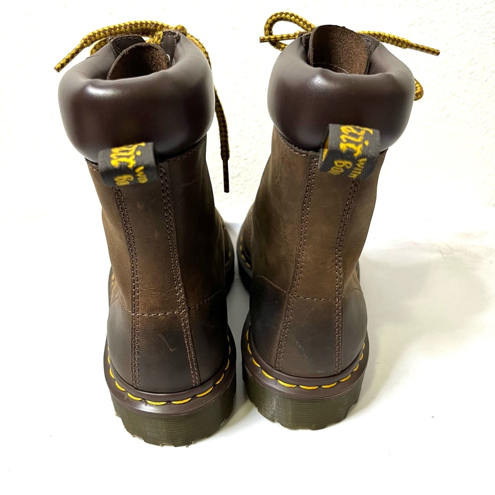 Dr. Martens Wyoming Padten oiled leather Brown Boots lace up sz 6 airwair - Picture 6 of 10